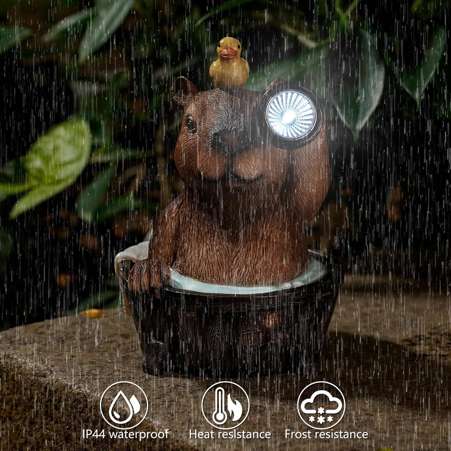 Garden Sculptures & Statues Resin Summer Bee Gnome with Sunflower, Outdoor Funny Decoration Solar Light Figurine Gifts for Yard, Patio Decor for Mom